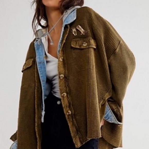 Free People Olive Scout Jacket - Picture 1 of 8